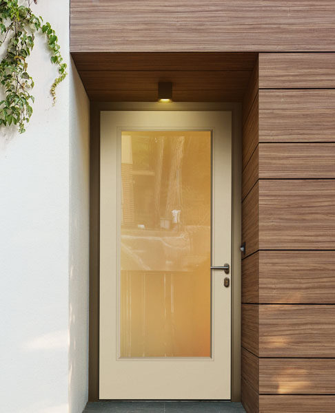 single hung windows in pink living room