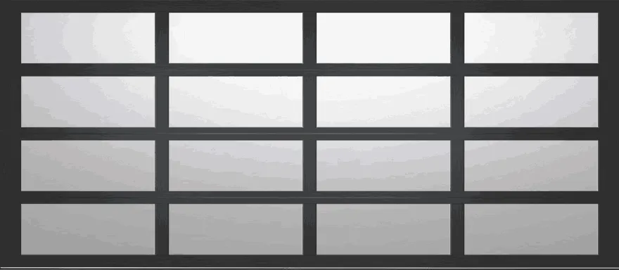Garage Doors Clopay Avante aluminum and glass double garage door, 16x7 size