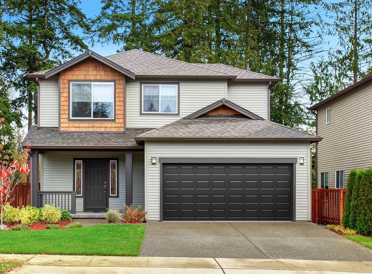 Garage Doors clopay premium series black 16x7 short panel garage door