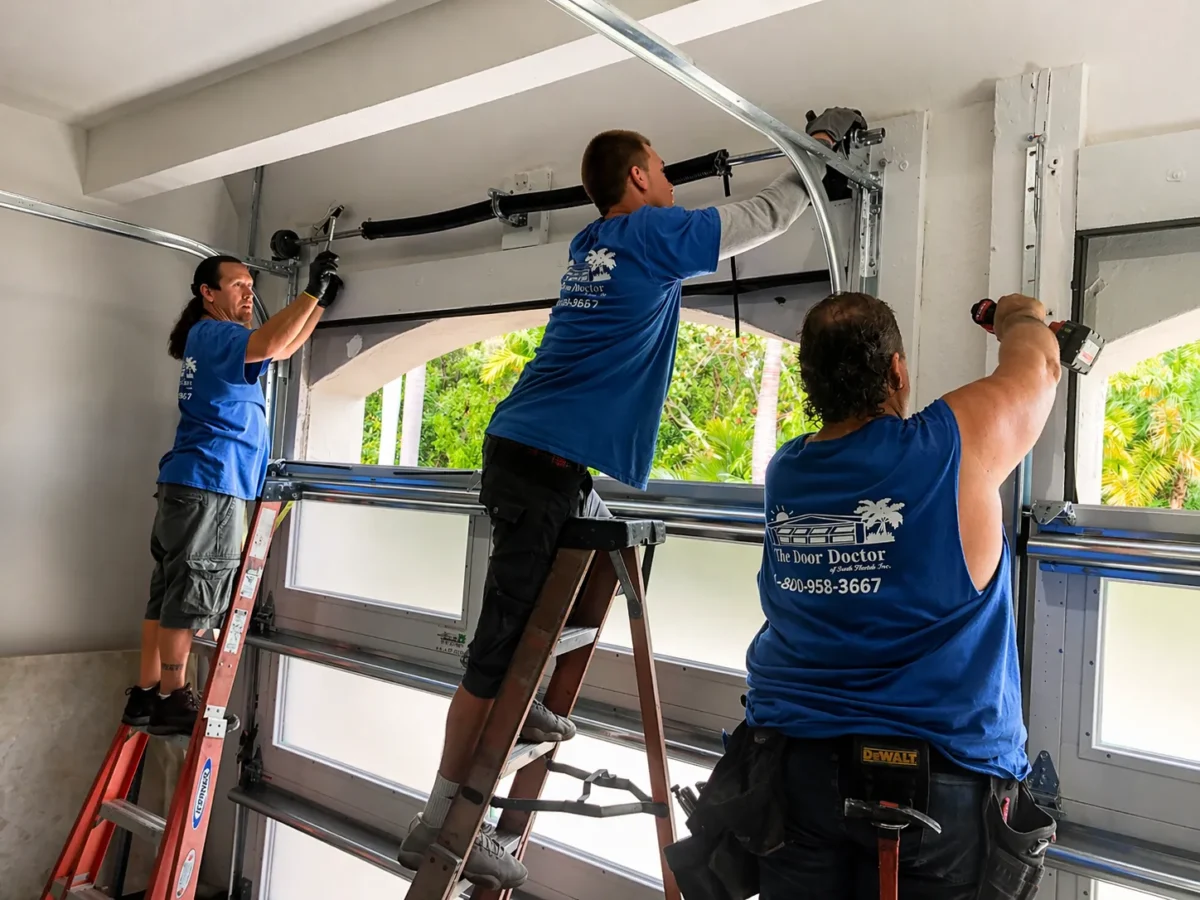 Expert Garage Door Installation Professional technicians performing garage door installation